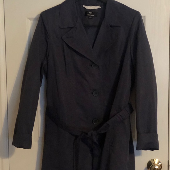 Dennis Basso coat size large navy blue - Picture 3 of 5